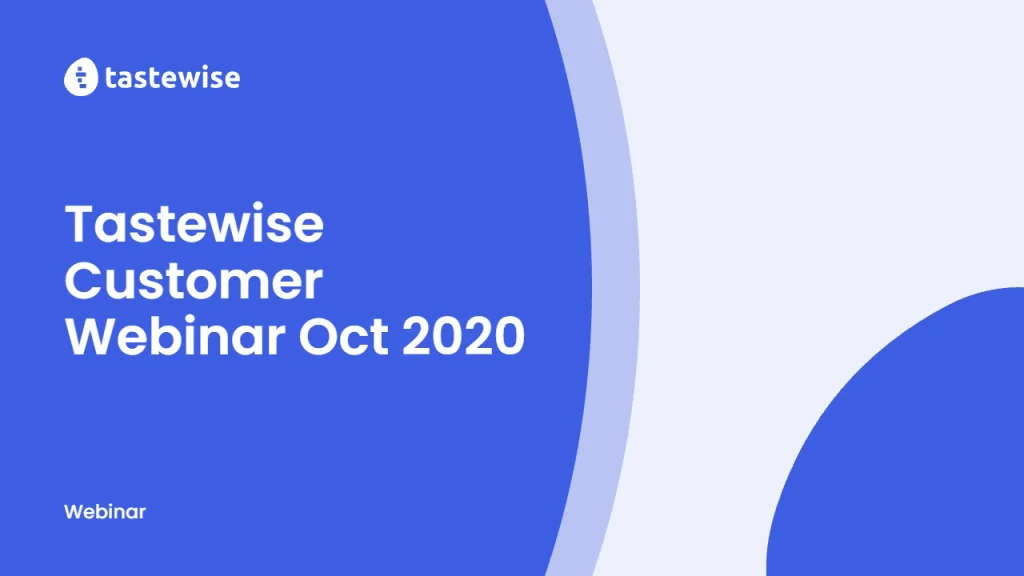 Tastewise Customer Webinar Oct 2020