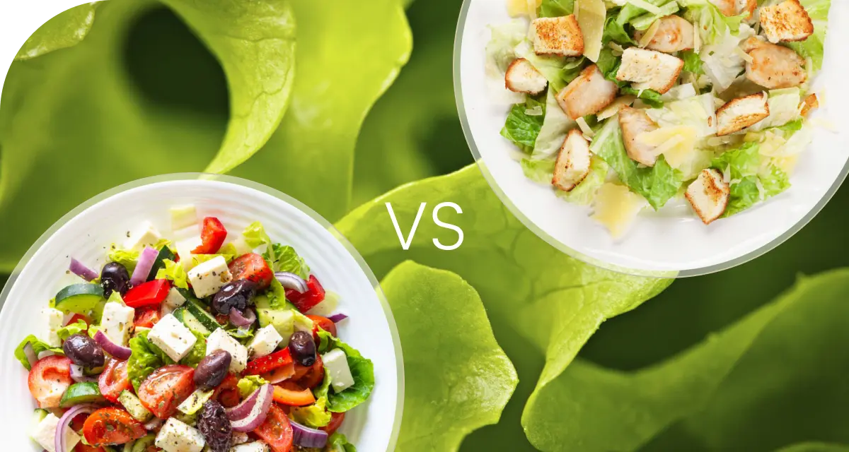 greek salad vs caesar salad