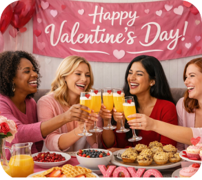 Galentine’s Day party menu ideas, shareable treats