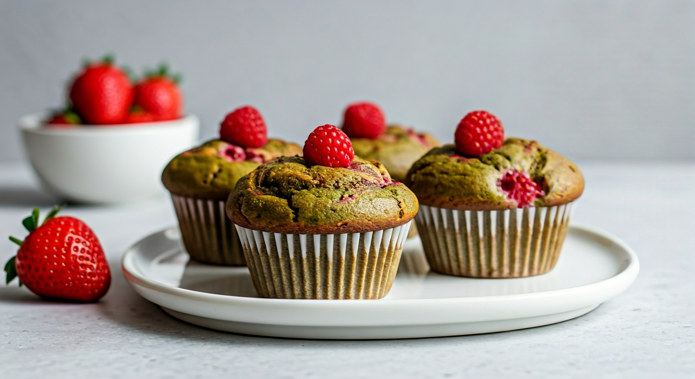 strawberrymatchamuffinswithraspberrytwist-strawberrymatchamuffins-wide