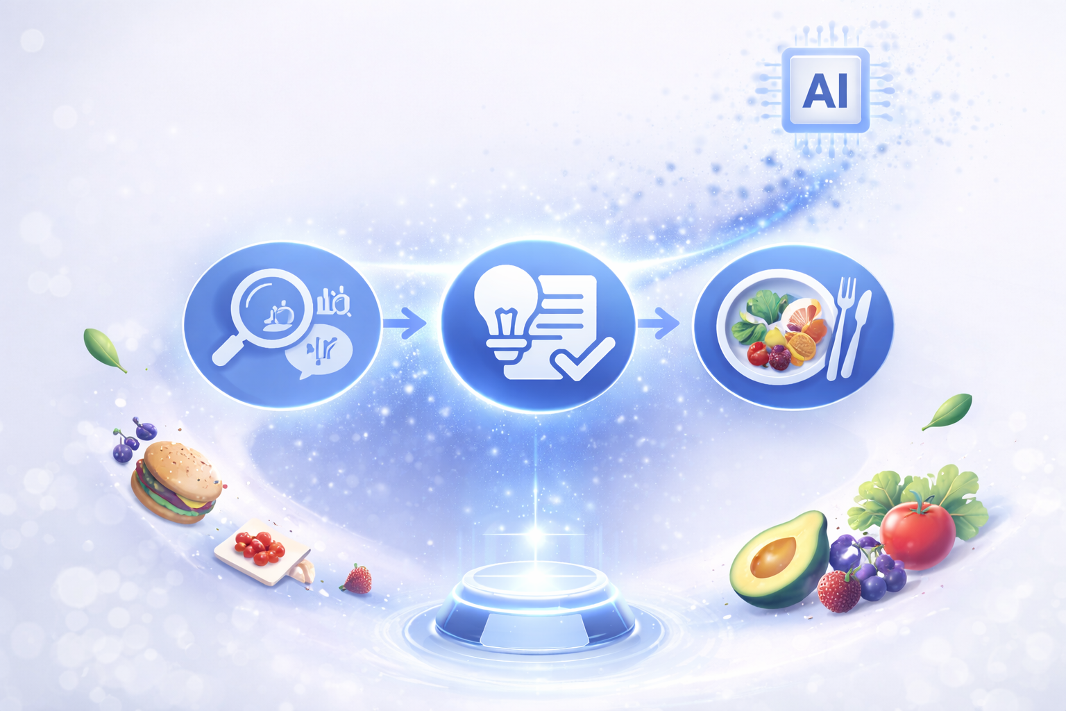 AI-powered food analysis concept